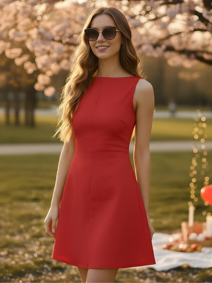 Sera Women Red A-Line Mini Party Dress