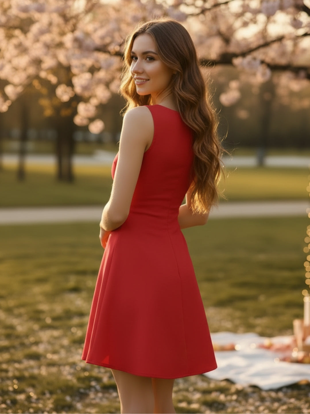 Sera Women Red A-Line Mini Party Dress