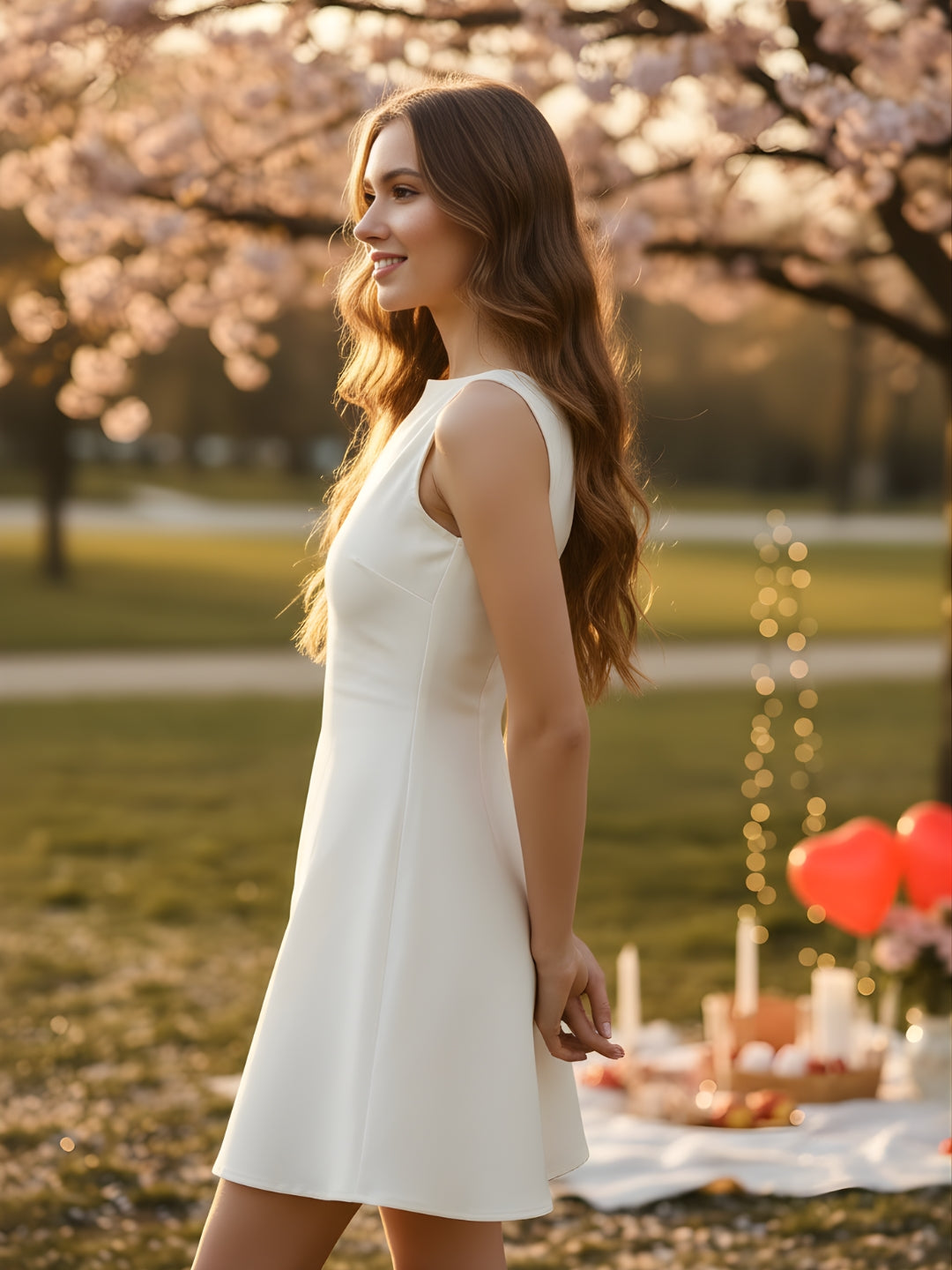 Sera Women White A-Line Mini Party Dress