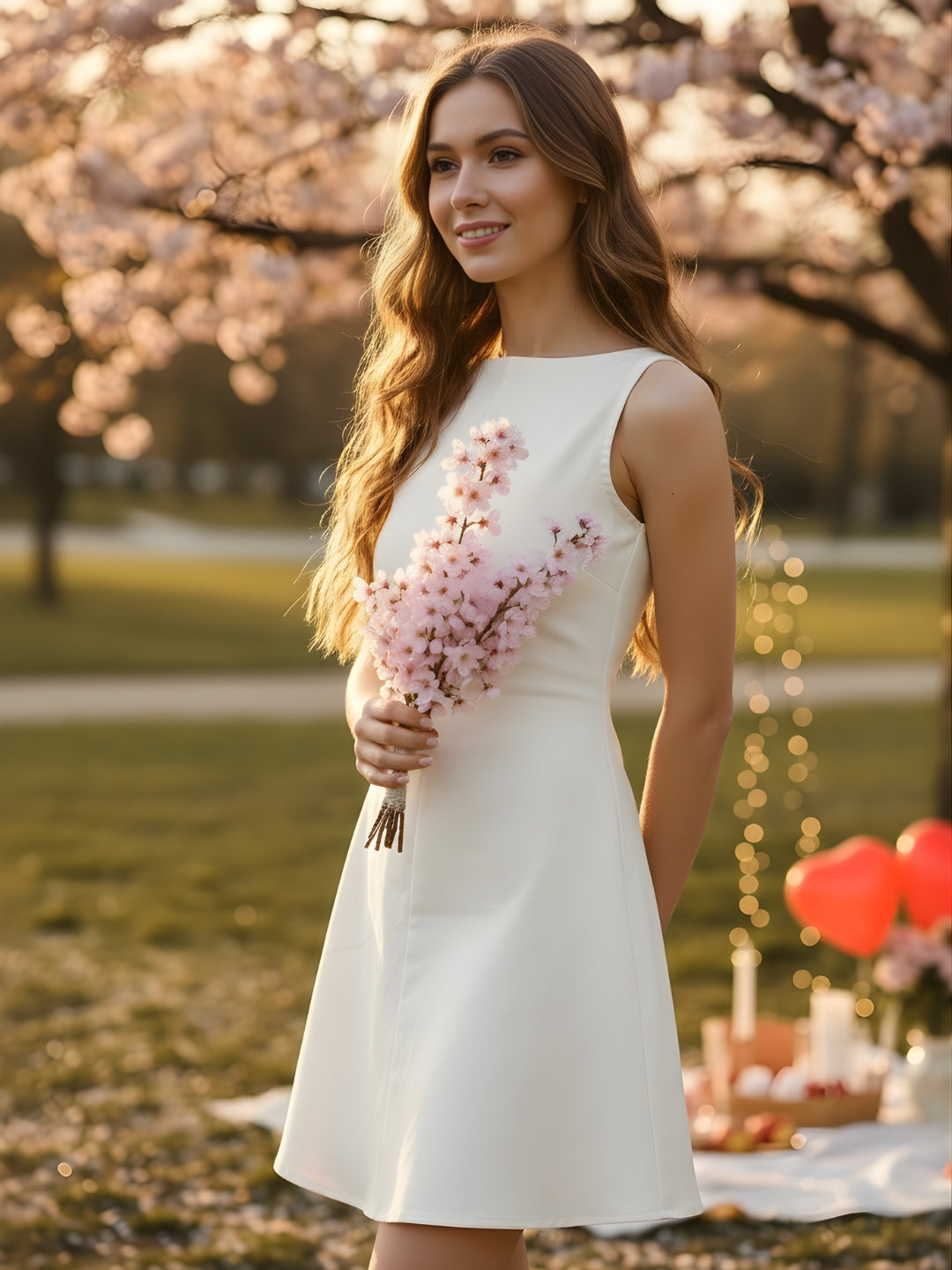 Sera Women White A-Line Mini Party Dress