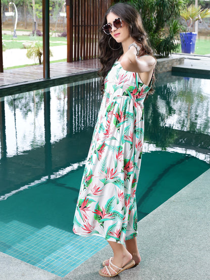Premium Viscose fit & flare Midi Dress