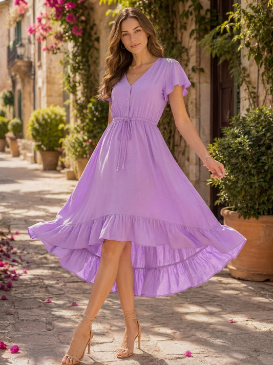 Premium Fabric Ruffle Dress