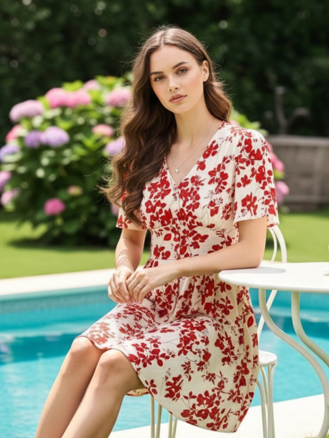 Flirty Red Floral  Insta-Ready Mini Dress