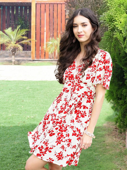 Premium viscose Fit & Flared button down dress