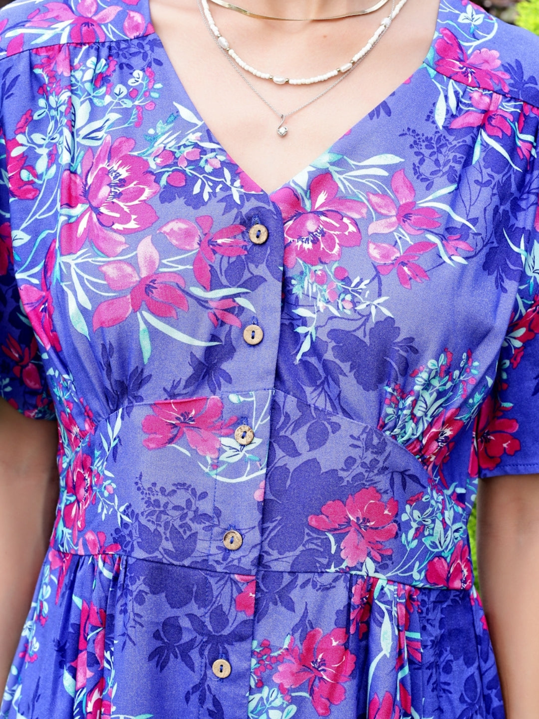 Electric Bloom Violet  Floral Feels with Main Character Energy Mini Dress