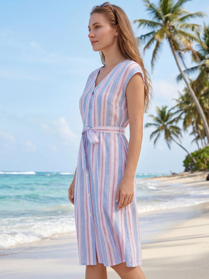 Premium Linen Shirt Dress