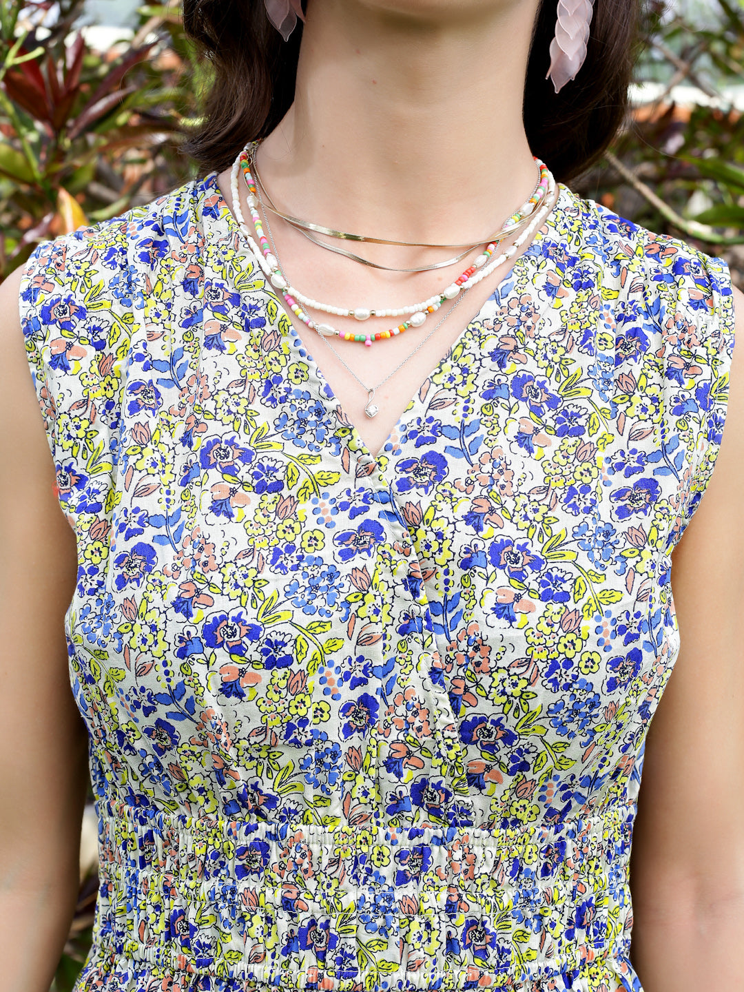 Cotton Boho Fit & Flared Midi Dress