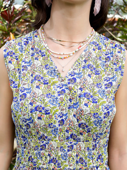 Cotton Boho Fit & Flared Midi Dress