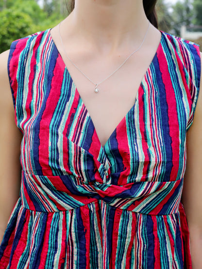 Cotton Tie Front Boho Top & pallazo set