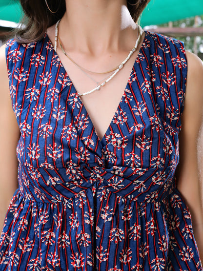 Cotton Tie Front Boho Top & pallazo set