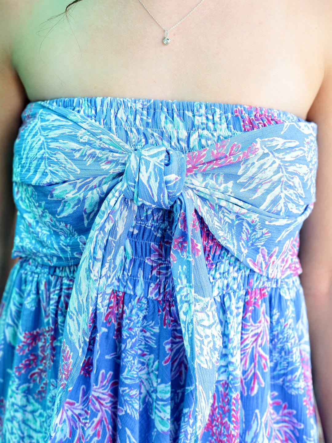 Offshoulder Smocked beach dress