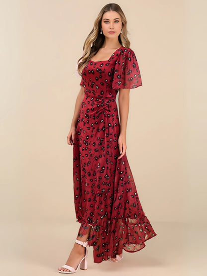 Crimson Crush Flowy, Fierce & Flirty Chiffon Dress