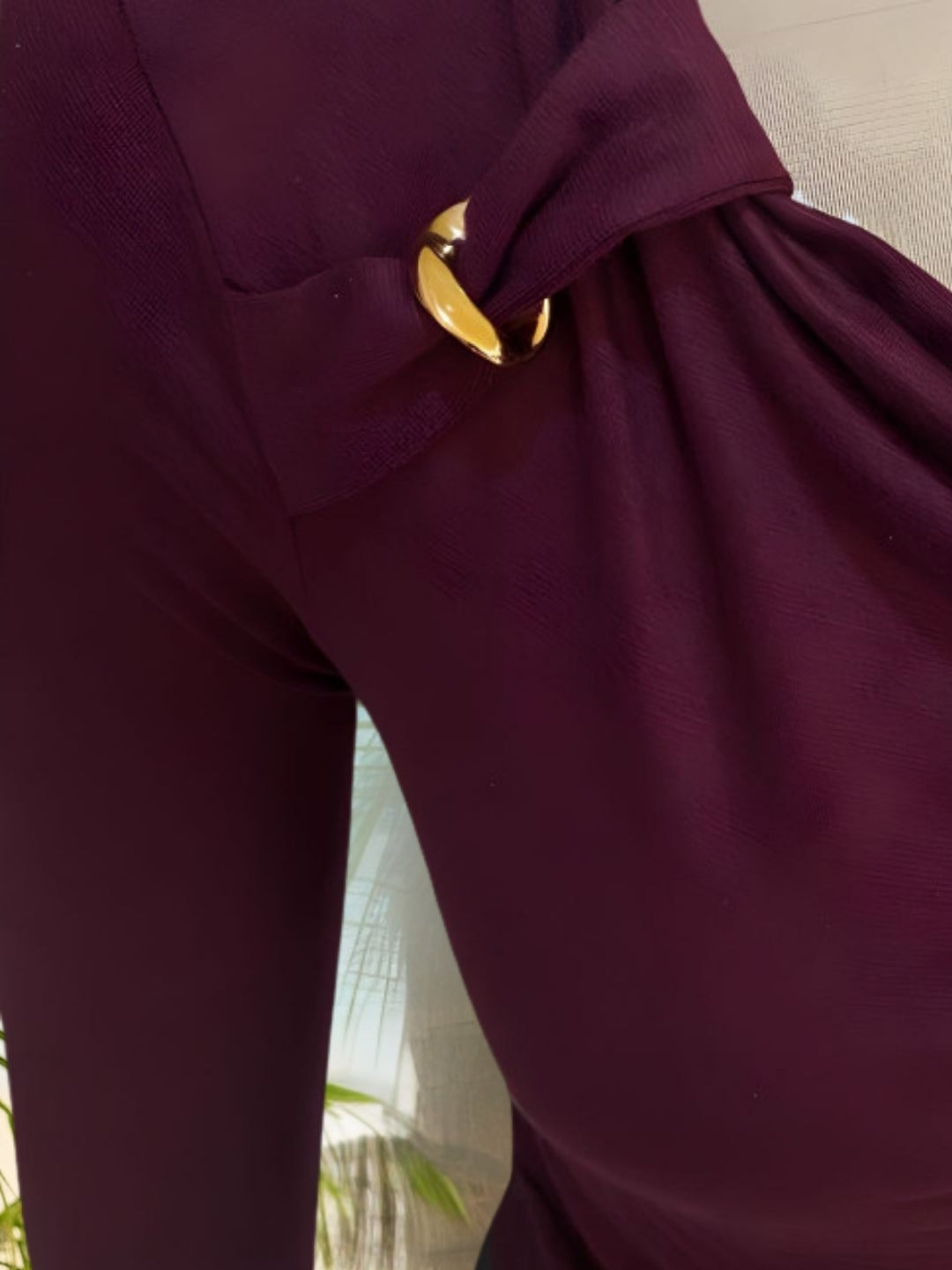 Viscose Draped Neck fitted Top