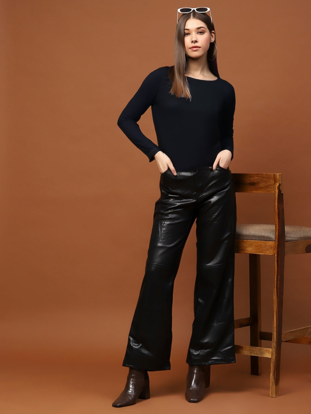 Classic Black Long Sleeve– Minimalist Casual Basic Top