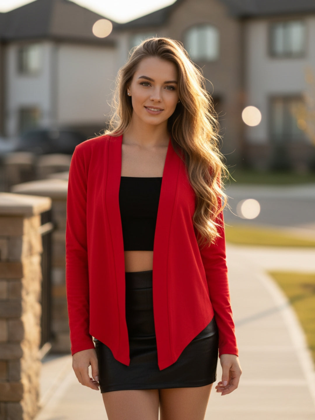 Open Front  Lightweight Long Sleeve Casual Cardigan Shrug