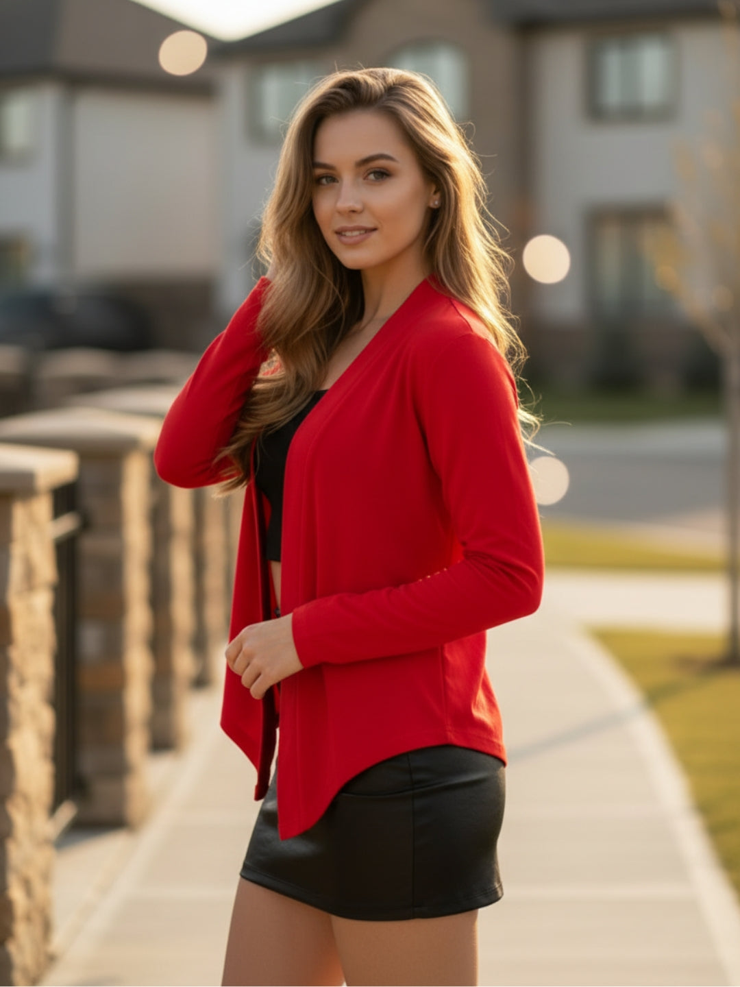 Open Front  Lightweight Long Sleeve Casual Cardigan Shrug