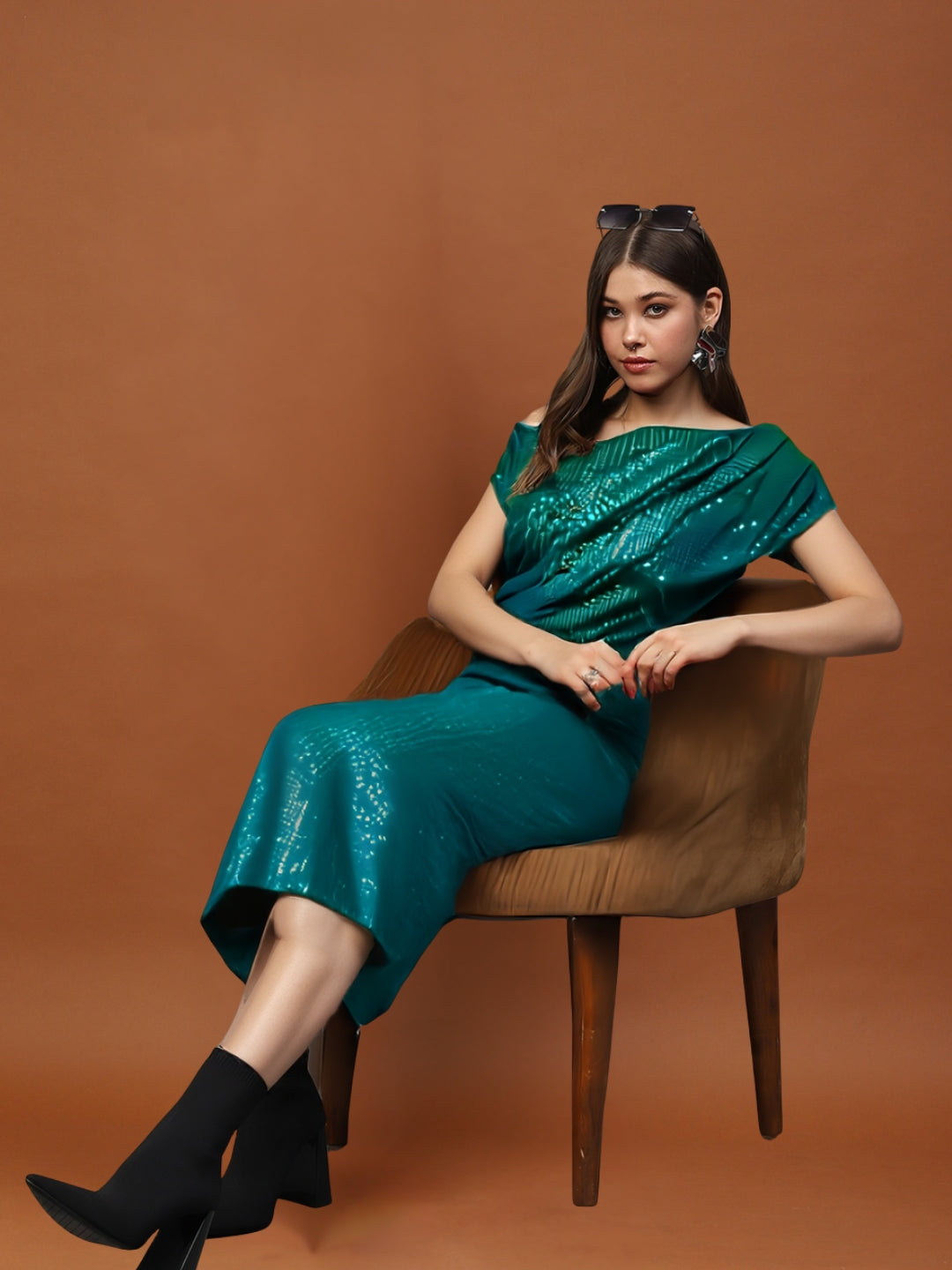 Green Sequin One Shoulder Bodycon Mini Dress – Glamorous Party & Evening Wear