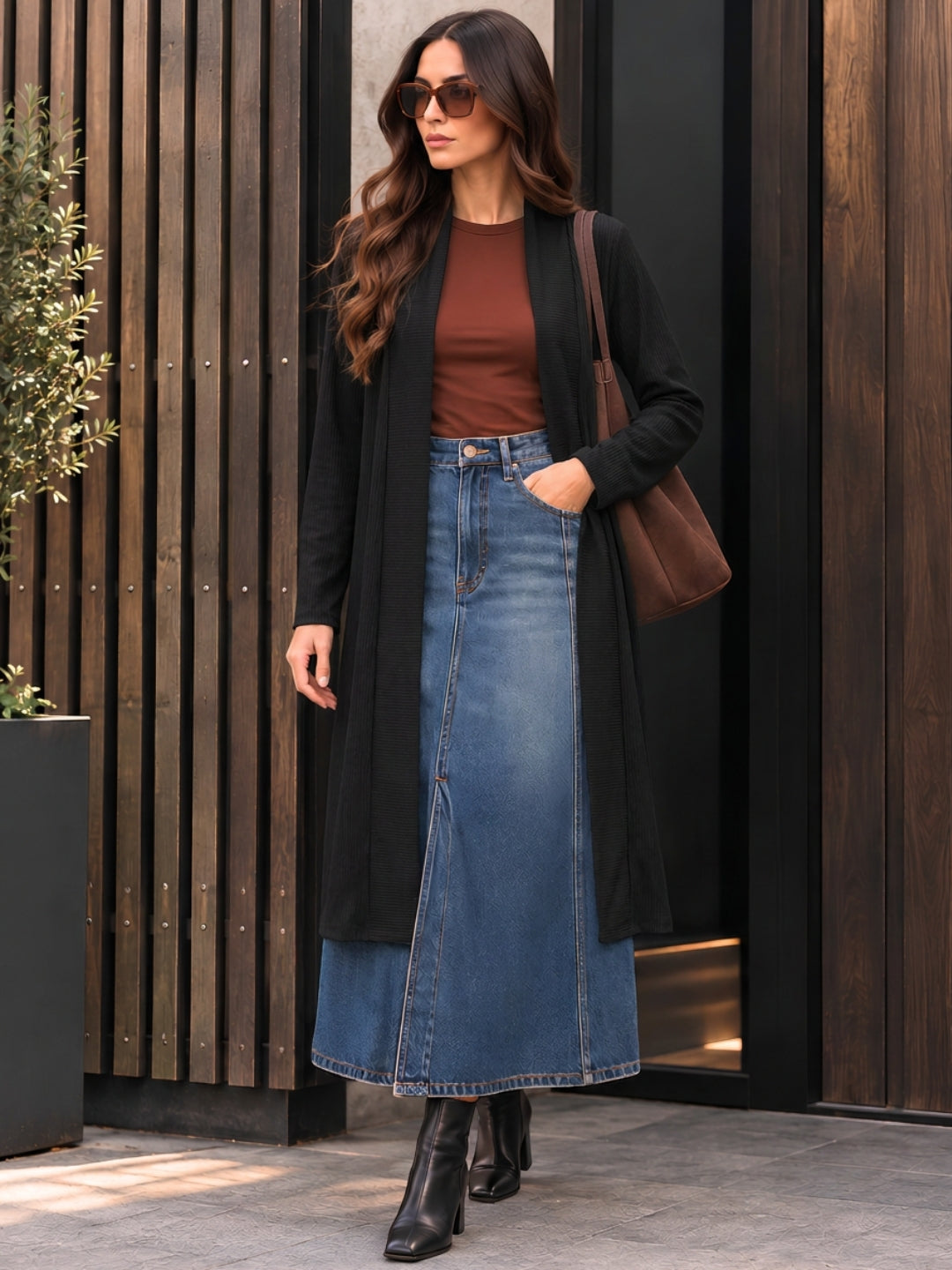Strechable Textured long Shrug