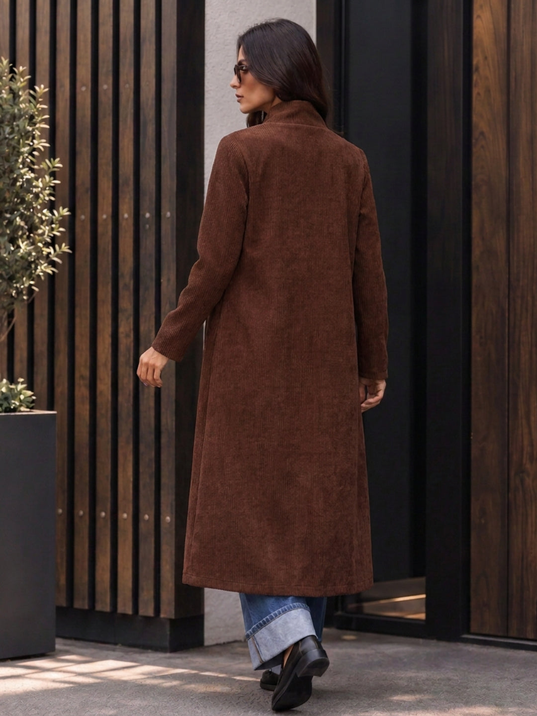 Strechable Textured long Shrug