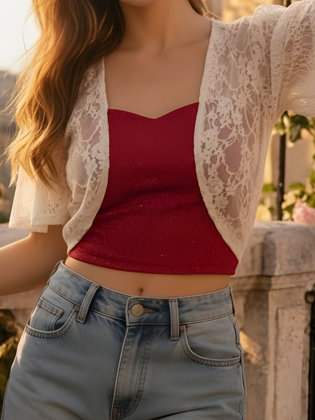 Stylish Short Sleeve Sheer Crop Shrug for Dresses & Tops