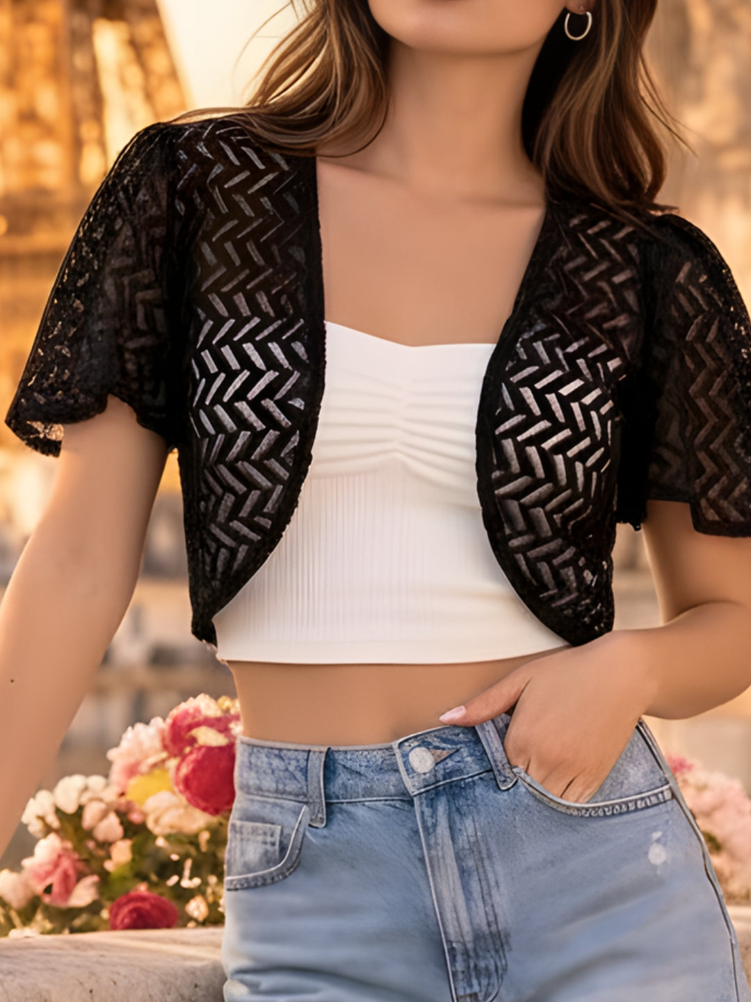 Lace summer Crop Shrug