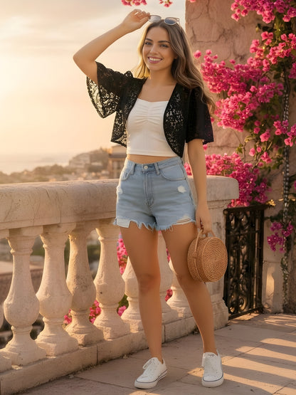 Lace summer Crop Shrug