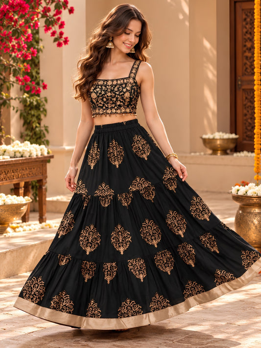 Cotton Garba & Dandiya Skirt
