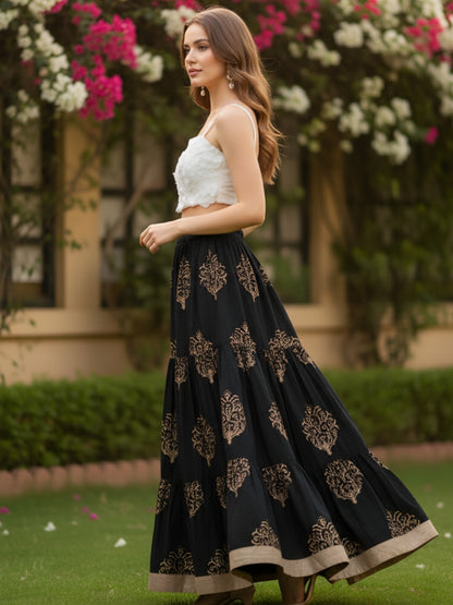 Sera Cotton Bohemian Maxi Party Skirts