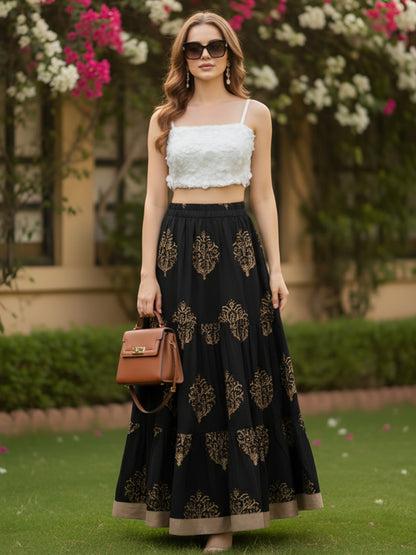 Sera Cotton Bohemian Maxi Party Skirts