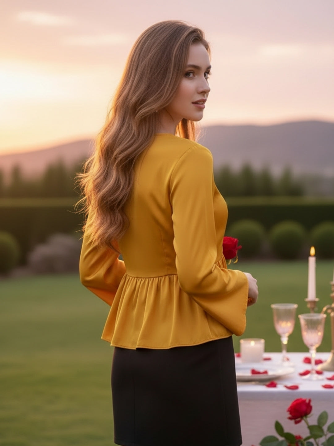 Yellow Tie-Up Shrug for Women