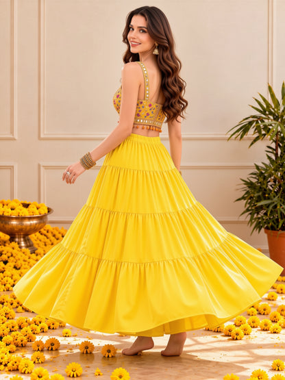 Festive Tiered Maxi Skirt