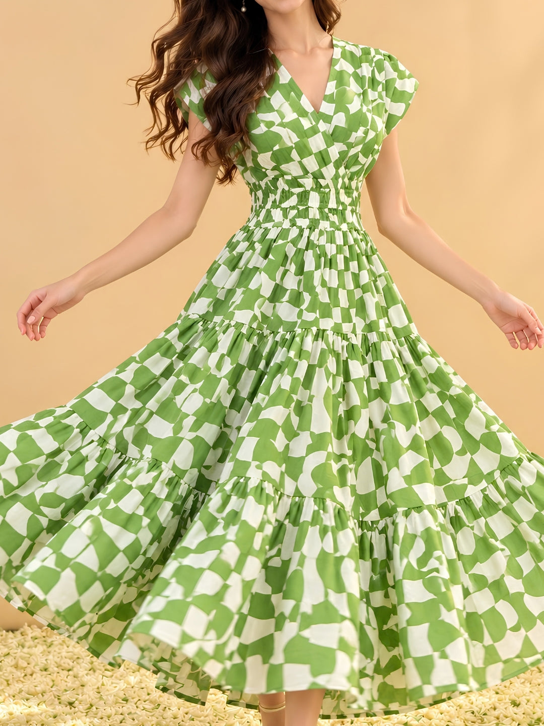 Pure cotton Tiered Midi Dress
