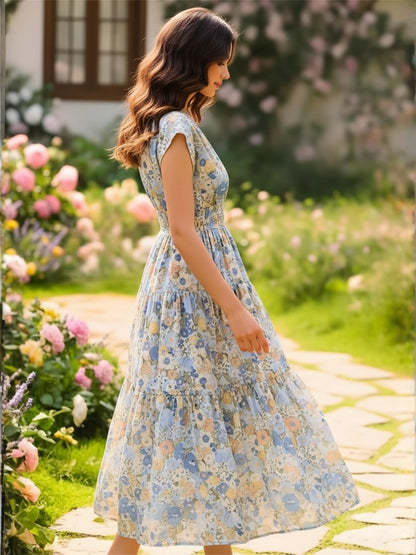 Premium Cotton Floral Boho Mini Dress