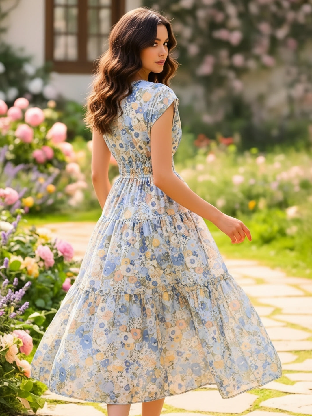 Premium Cotton Floral Boho Mini Dress