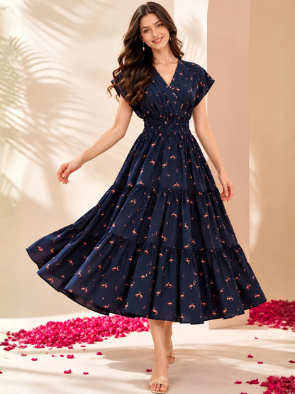 Pure cotton Tiered Midi Dress