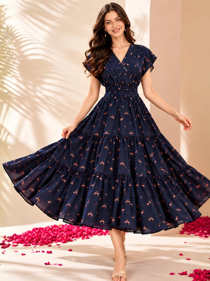 Pure cotton Tiered Midi Dress