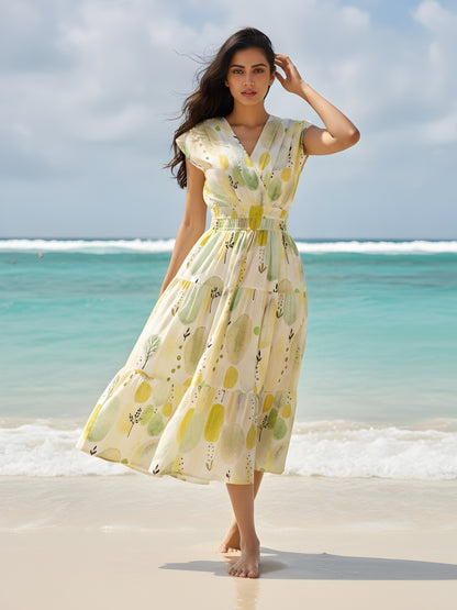 Premium Cotton Floral Boho Mini Dress