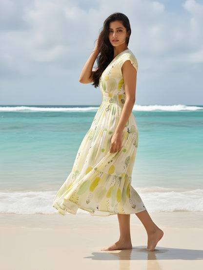 Premium Cotton Floral Boho Mini Dress