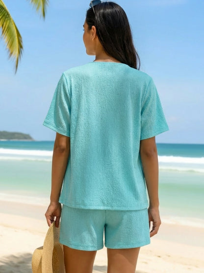Top Shrug & shorts 3 Pc cord