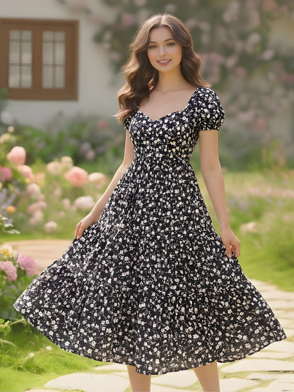 sera women Rayon Midi Floral Dress