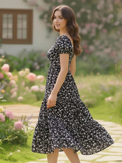 sera women Rayon Midi Floral Dress