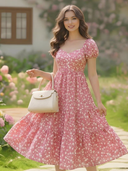 sera women Rayon Midi Floral Dress