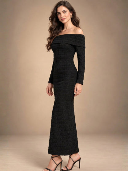 Embroidered Midi Bodycon Dress