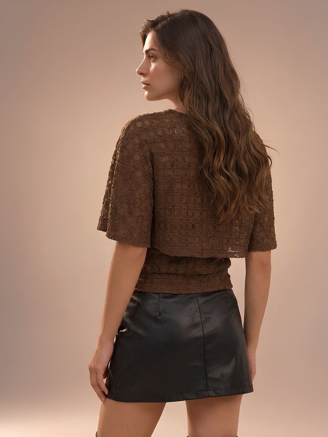 Embroidered Textured Top