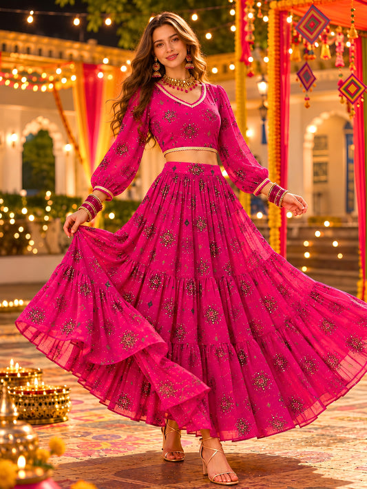 Chiffon Festive wear Cord-Set