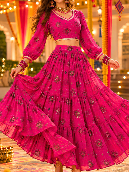Chiffon Festive wear Cord-Set