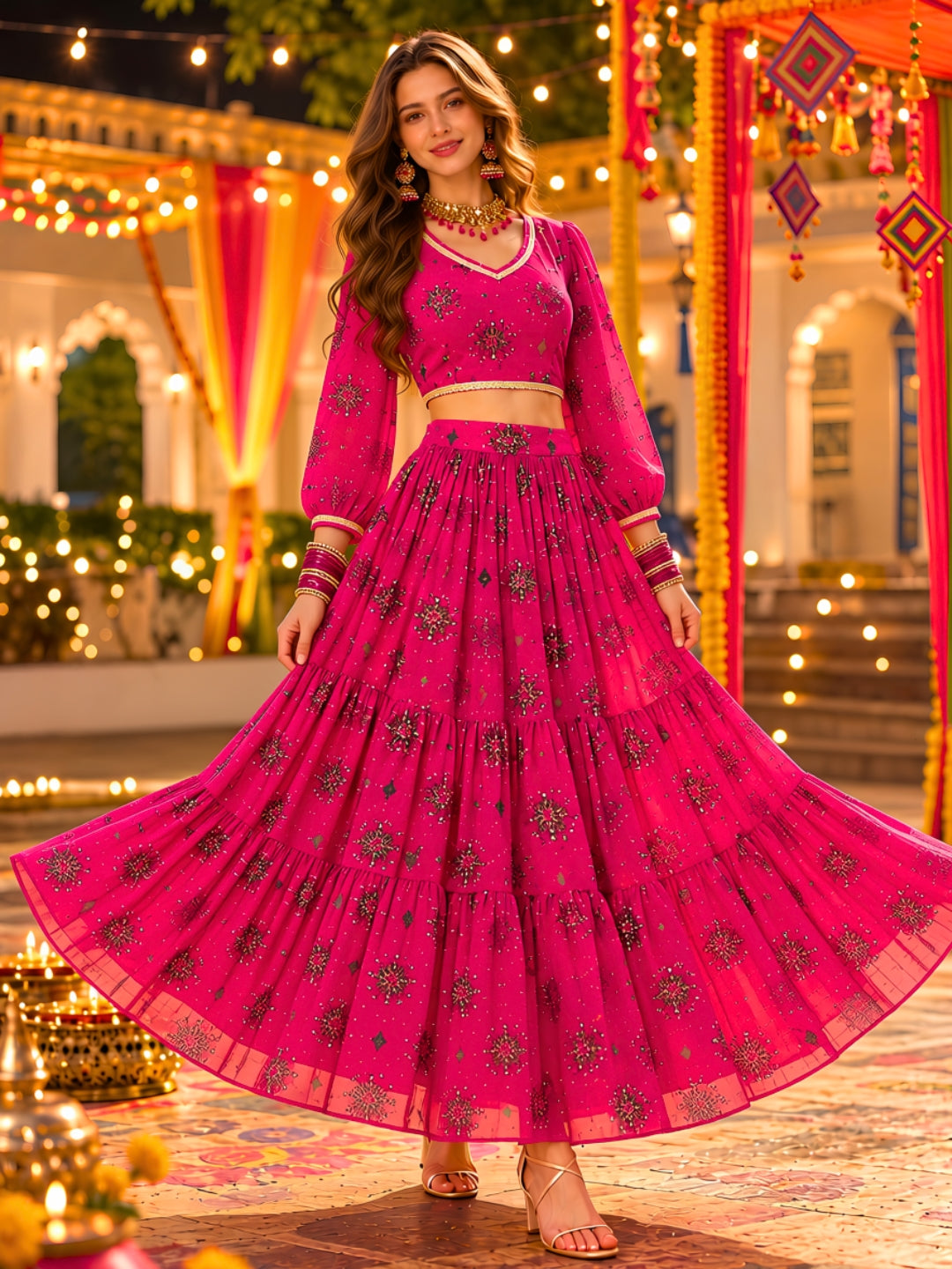 Chiffon Festive wear Cord-Set
