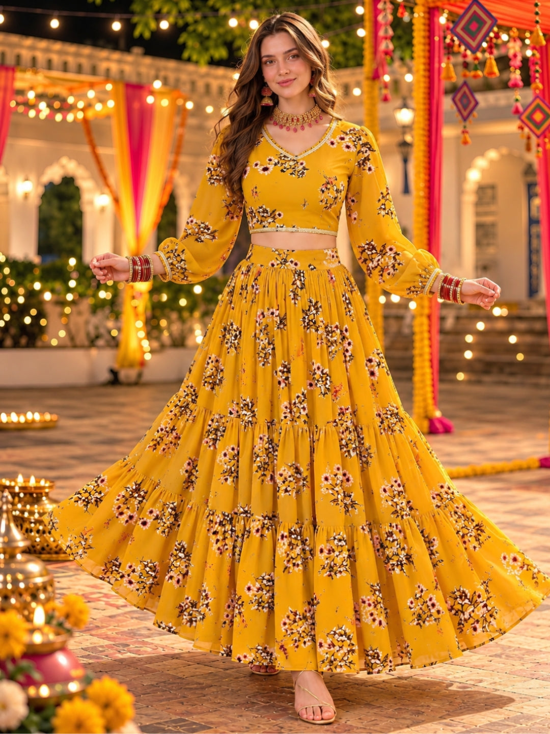 Chiffon Festive wear Cord-Set