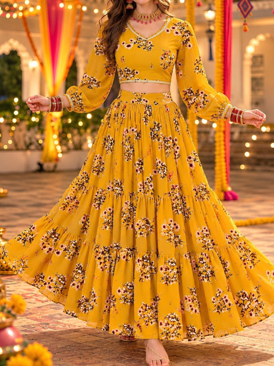 Chiffon Festive wear Cord-Set