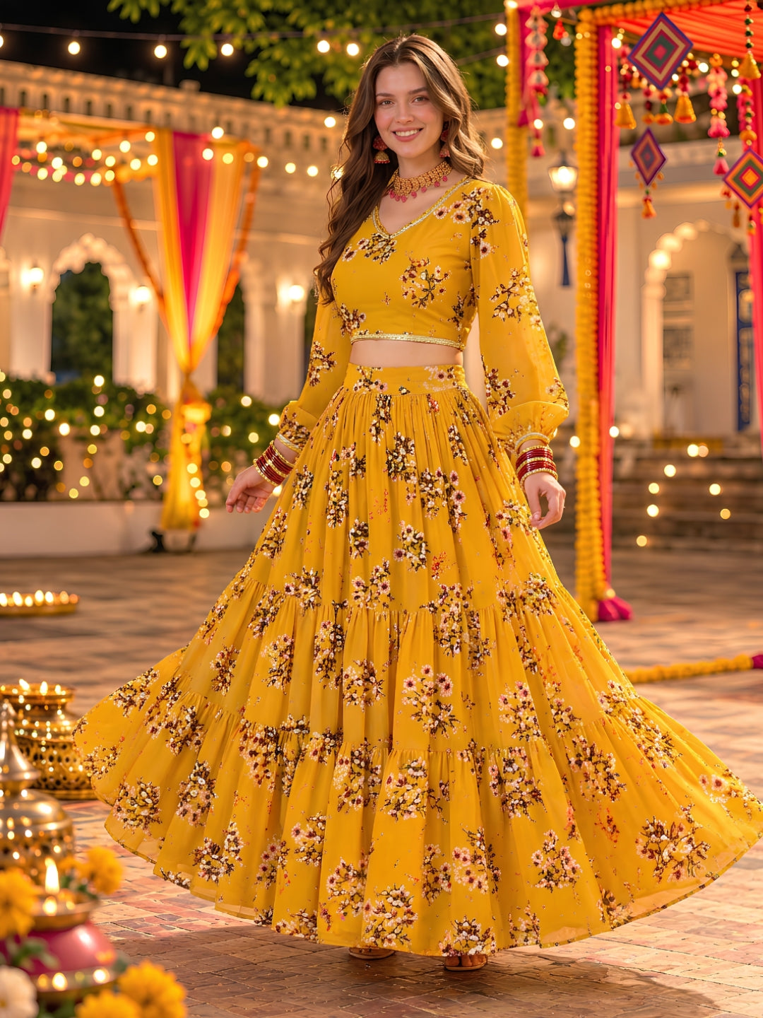 Chiffon Festive wear Cord-Set